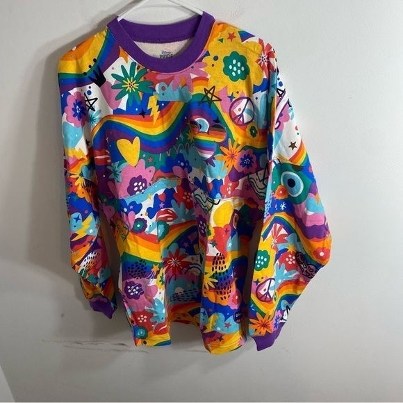Disney Parks Pride Spirit Jersey NEW XS Colorful Rainbow LGBTQ Mickey Mouse - Picture 6 of 8